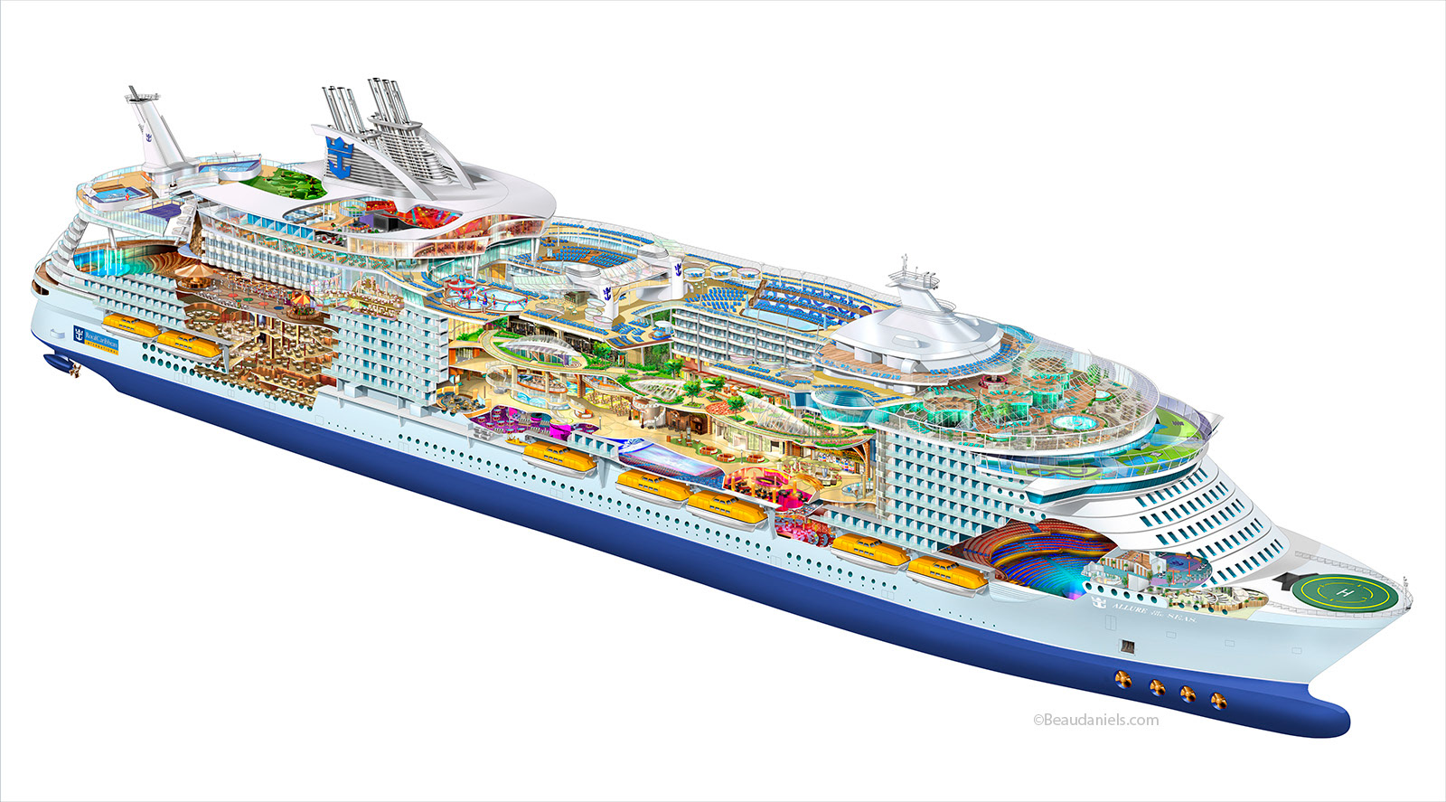 map of allure of the seas Technical Illustration Beau And Alan Daniels Allure Of The map of allure of the seas