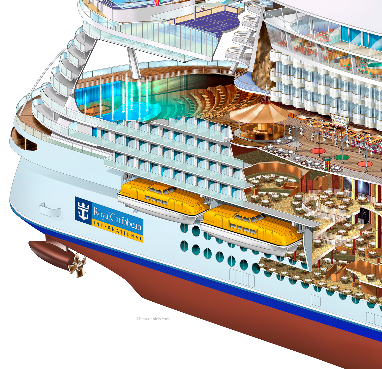 Technical illustration, Beau and Alan Daniels. - Royal Caribbean Cruise ...