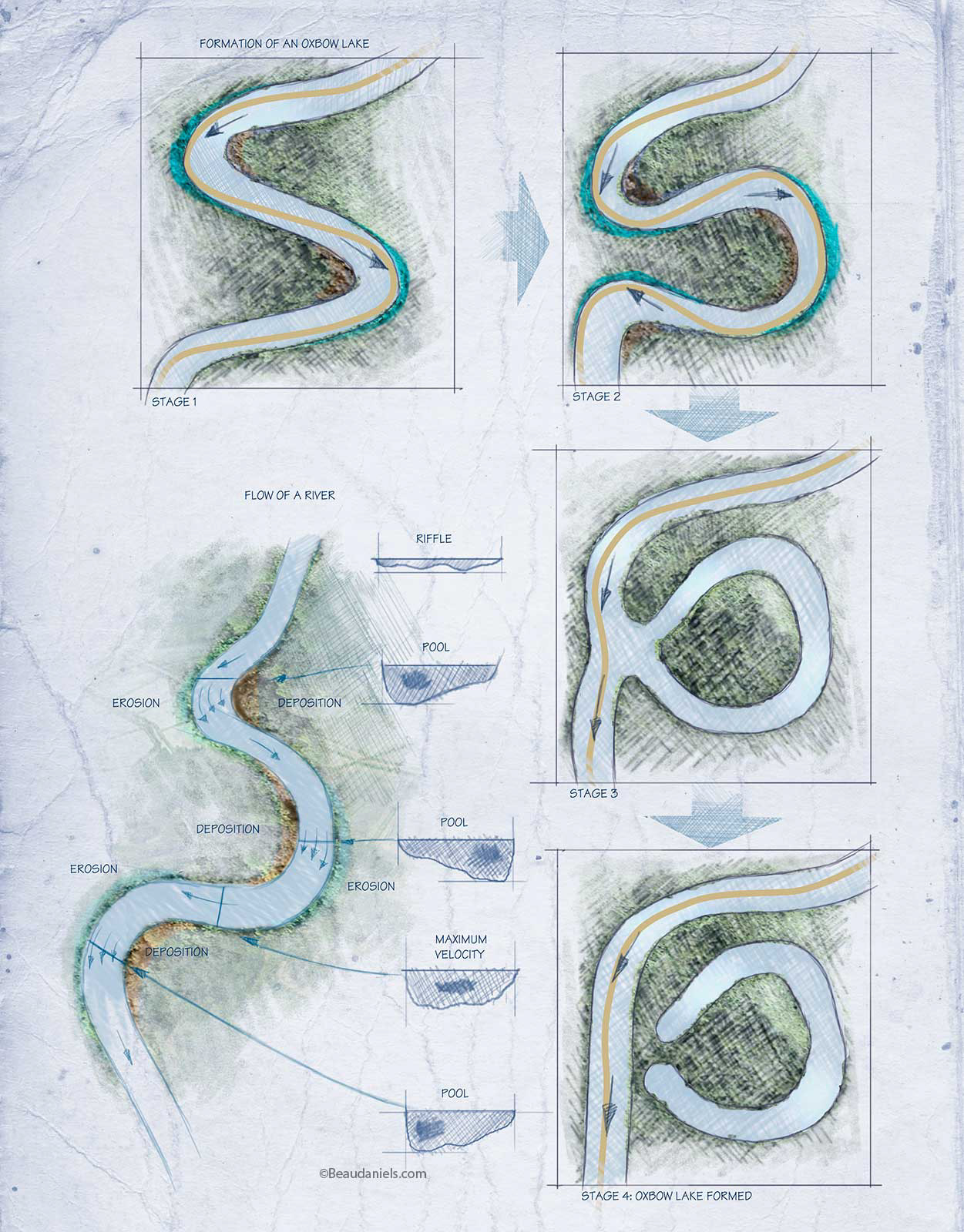 Formation of an Oxbow lake