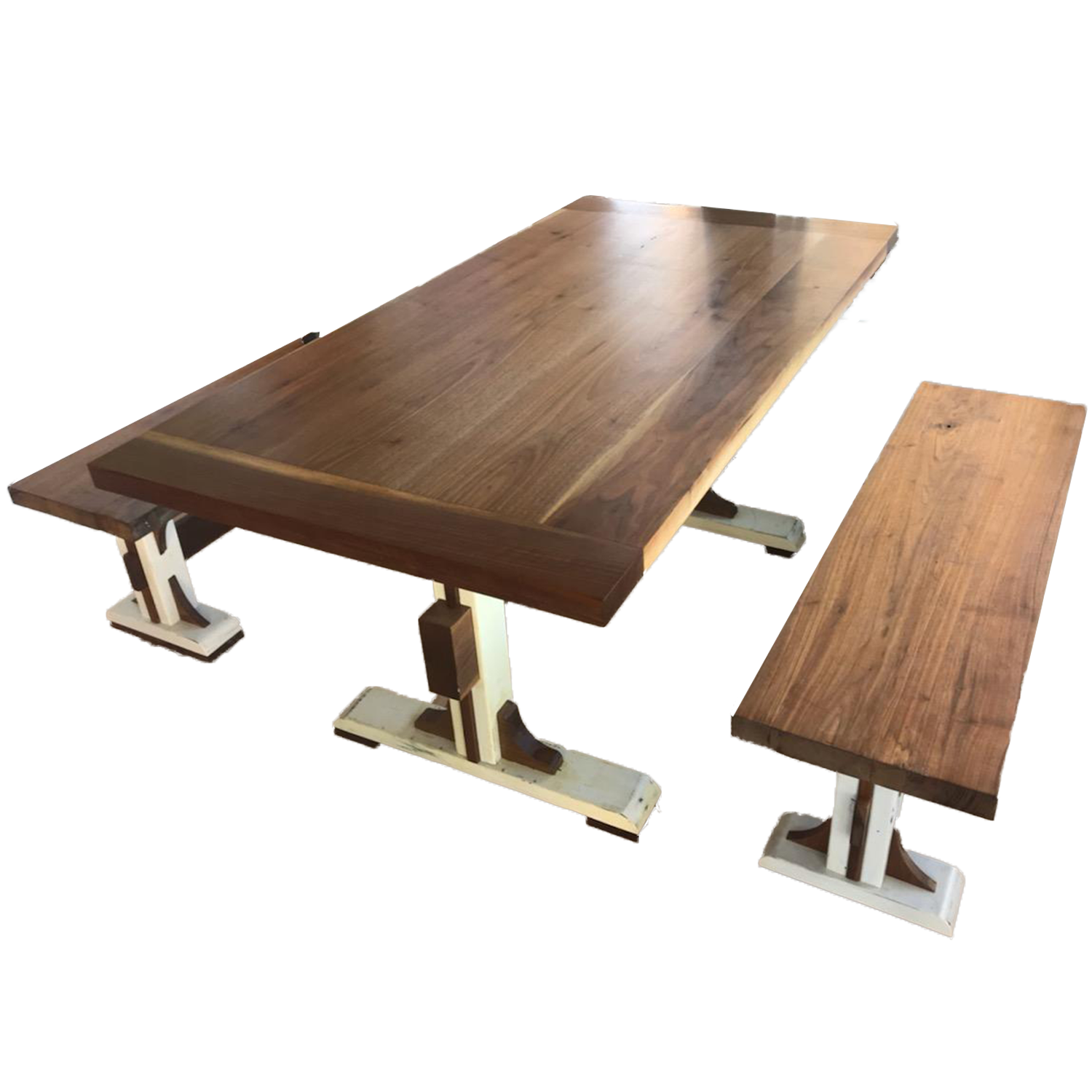 Walnut farmhouse kitchen table
