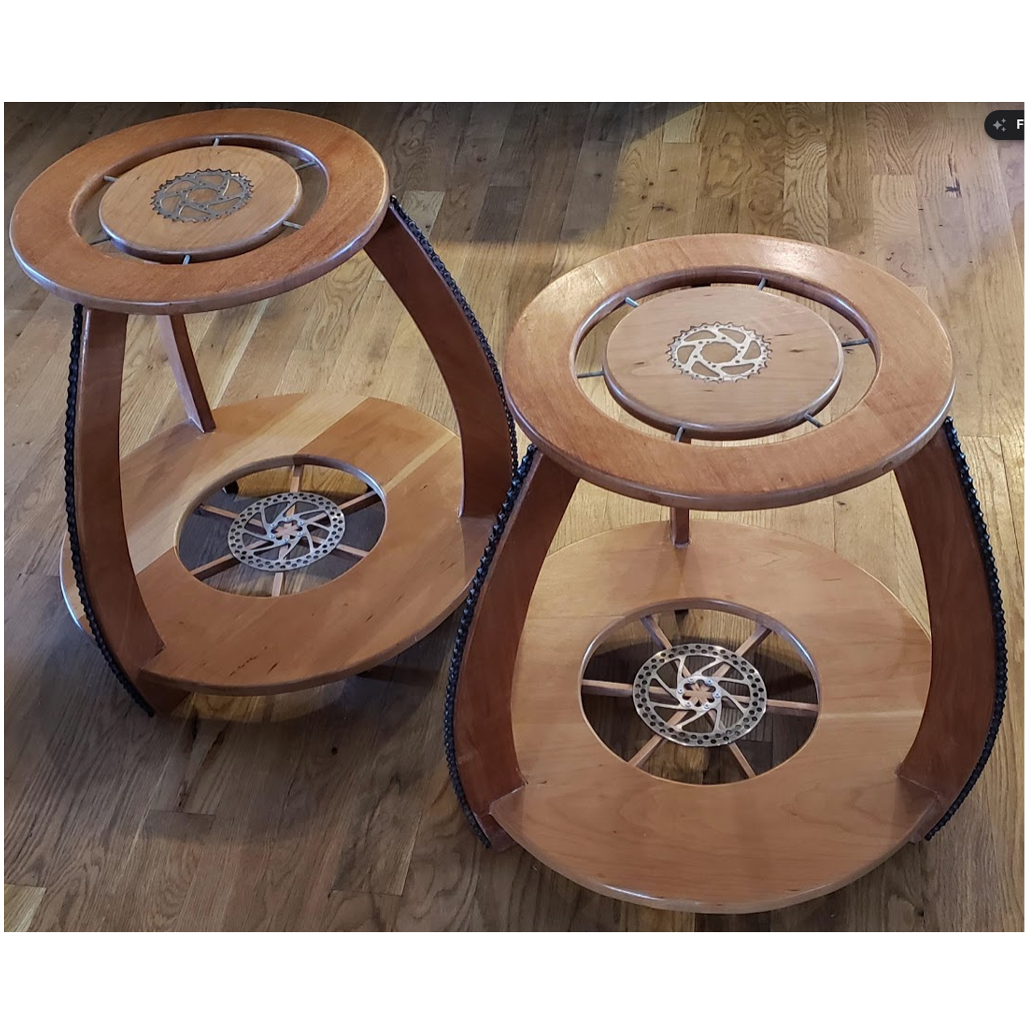Cycling inspired side tables