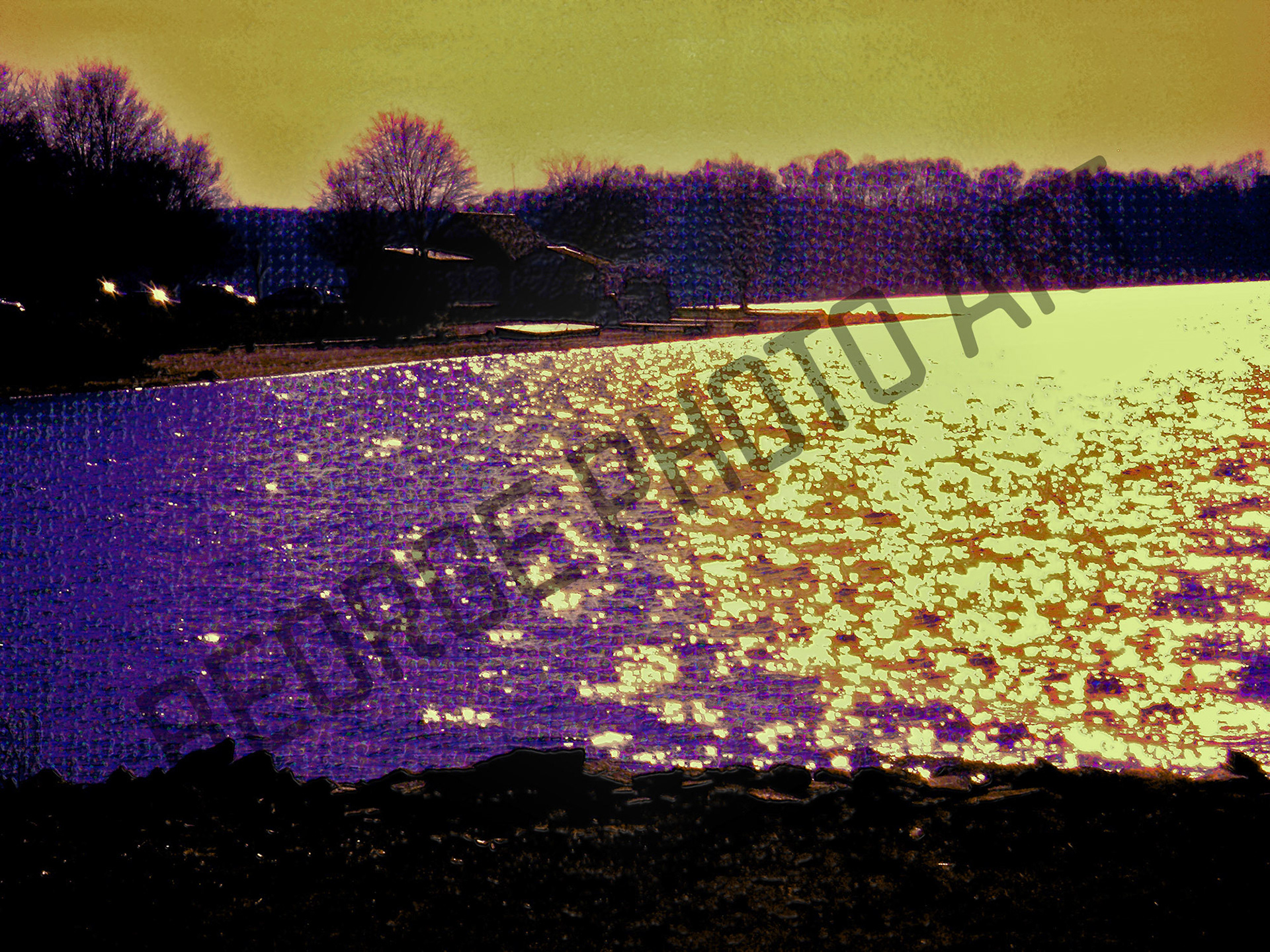 Twilight On Purple Lake