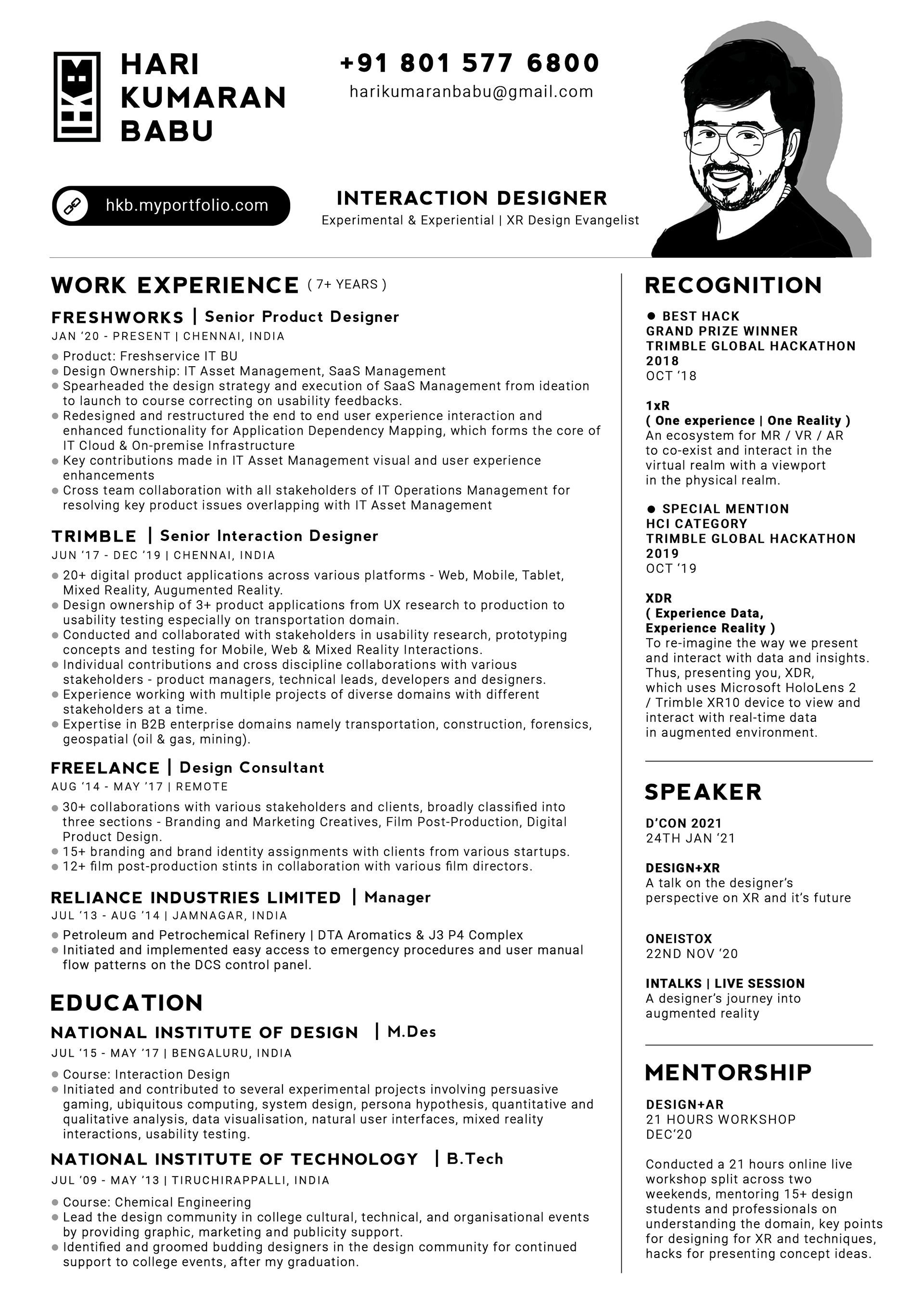 Hari Kumaran Babu - Resume