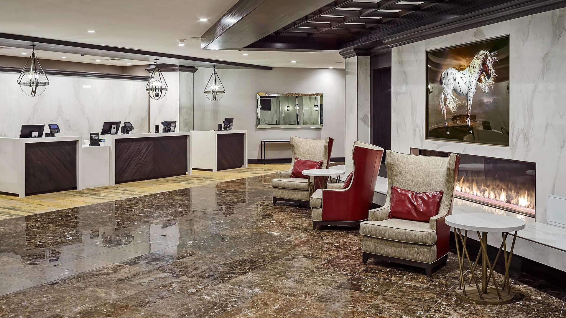 Lobby of the DoubleTree Denver hotel