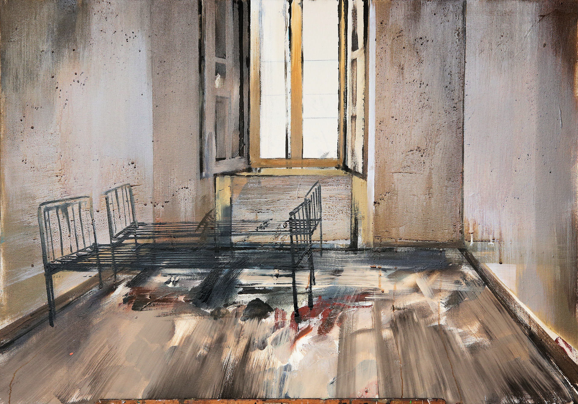 n.381 "Nosocomio" Oil on canvas. Year:2016  100 x 70cm