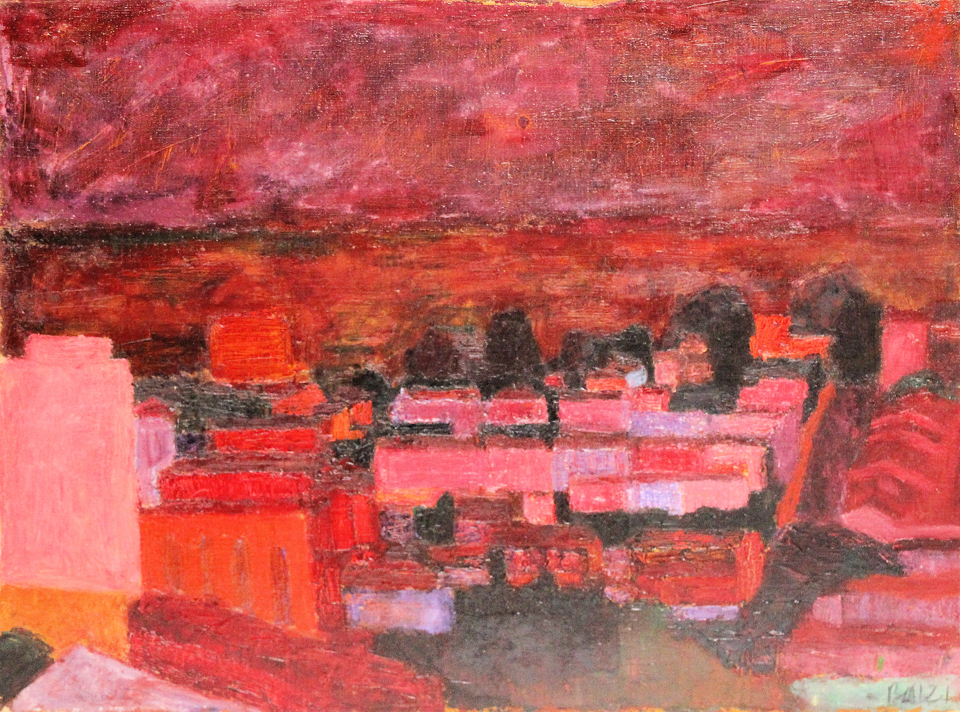 n.48 "Aclimação at Twilight"  Oil on canvas   Year: 1961   65 x 50