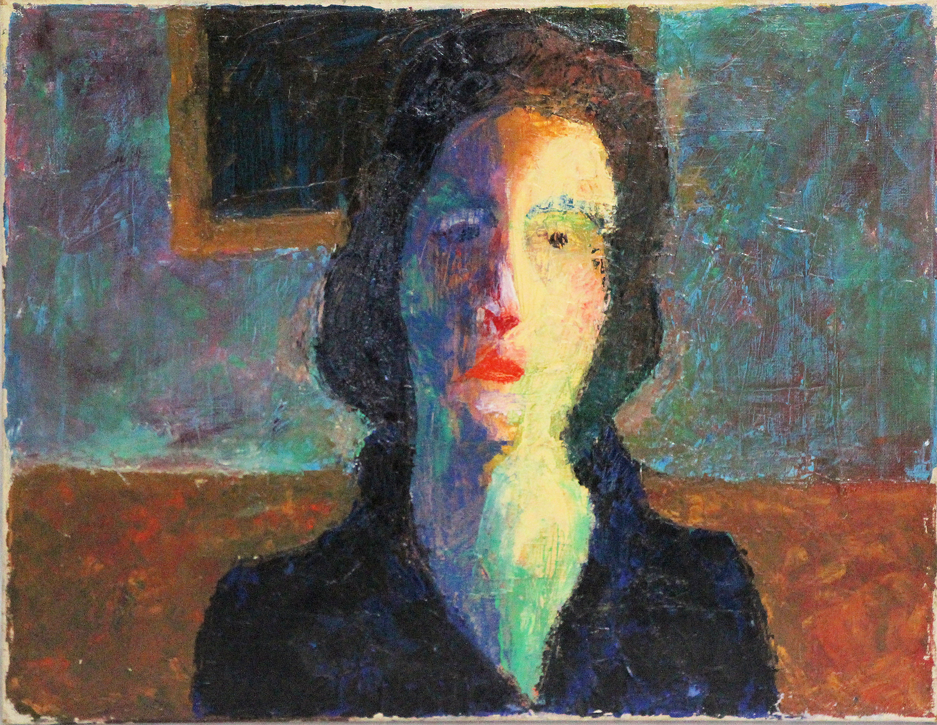 n.77 "Marina's Head"  Oil on canvas Year:1963  50 x 40cm