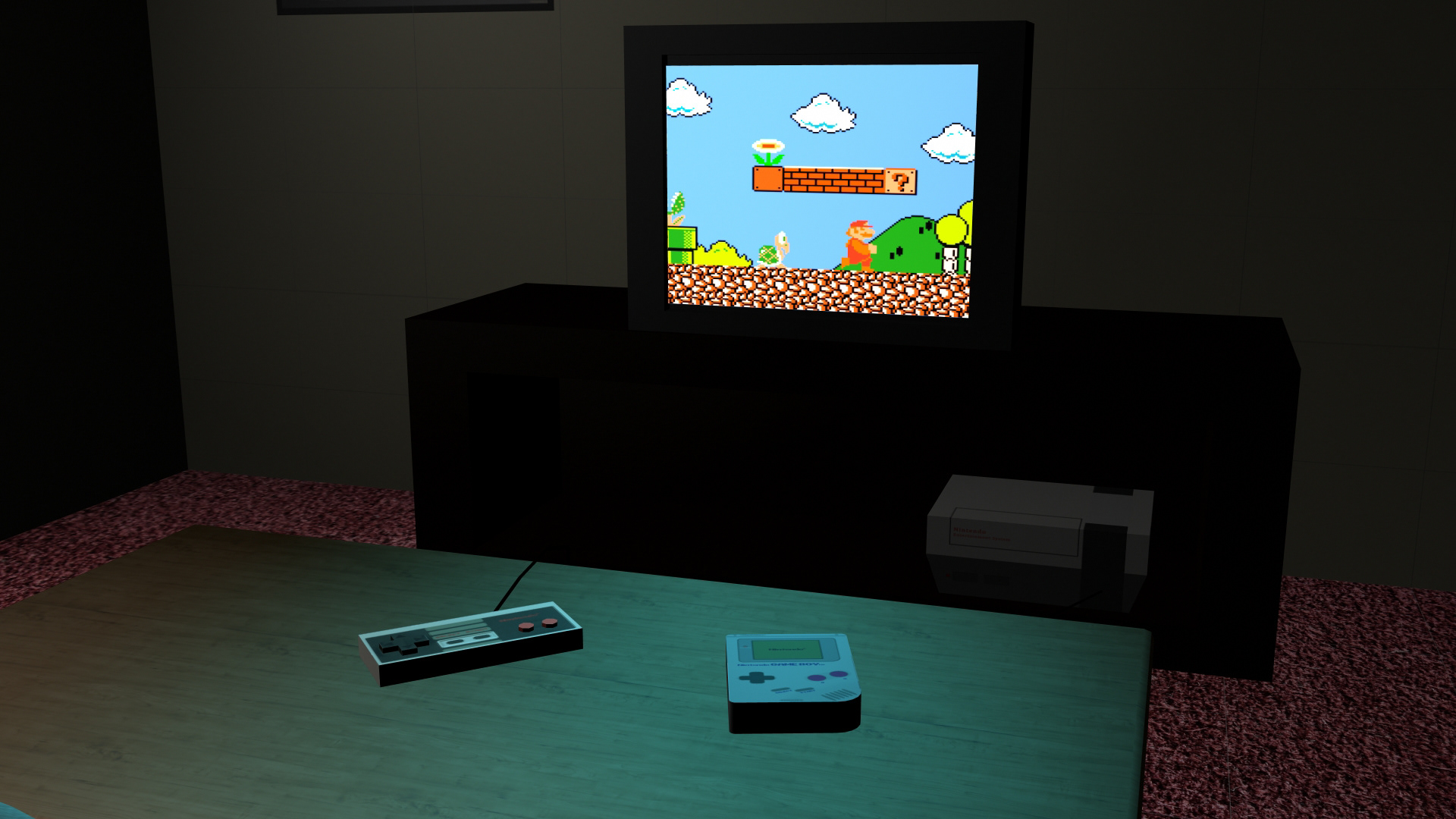 3D environment - made in Maya for Game Art course