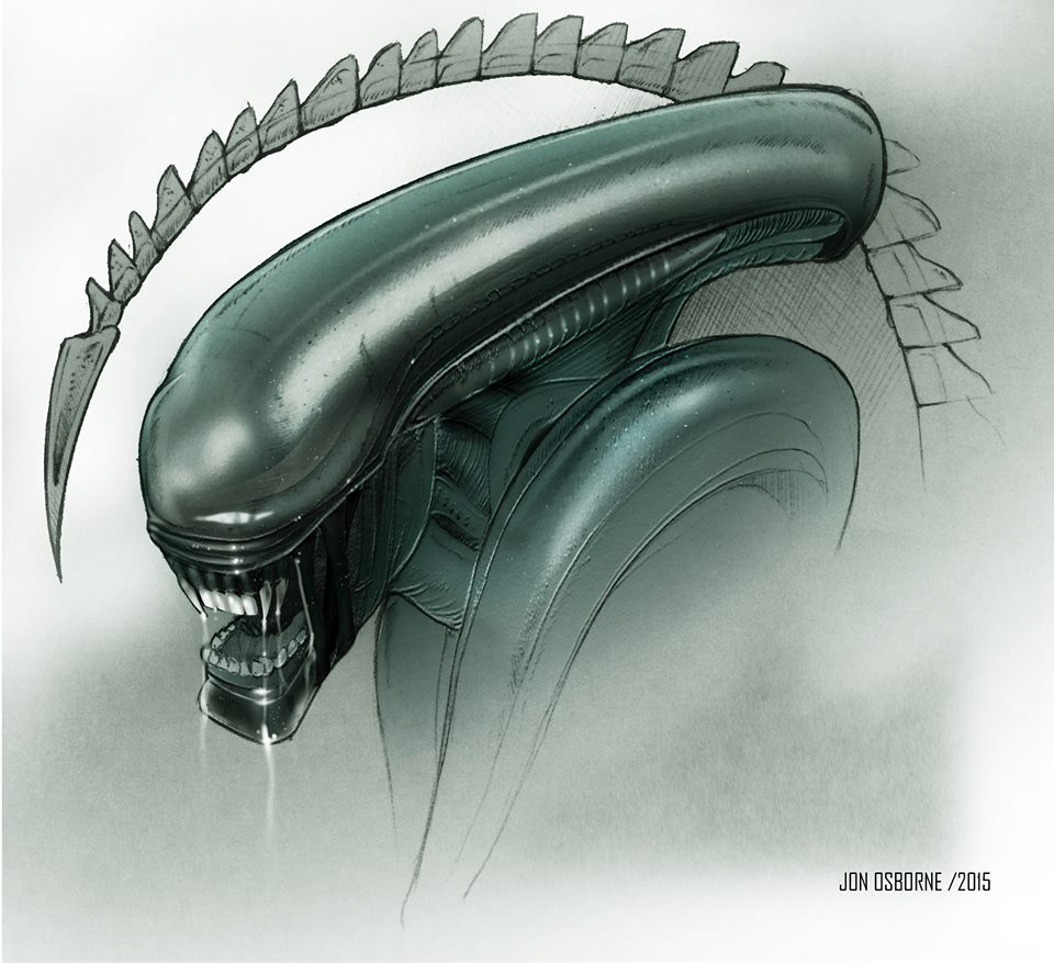 Jonathan Osborne Alien Xenomorph Sketches