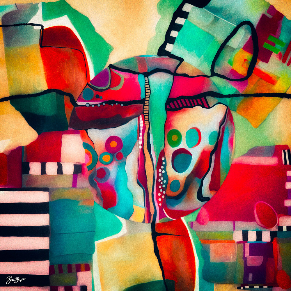 Mixed media Abstract Art by Gina Startup