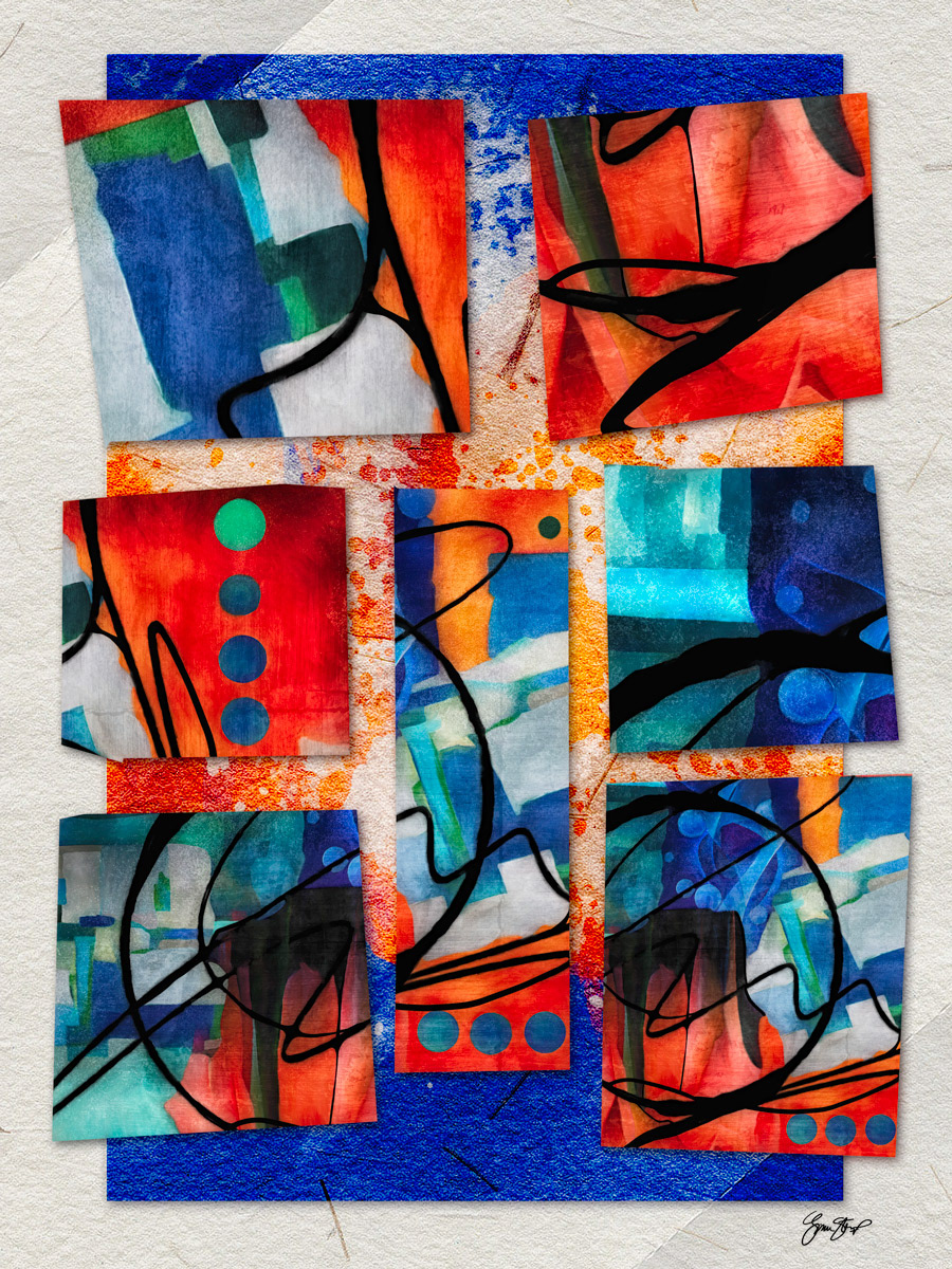 Abstract Collage Art by Gina Startup