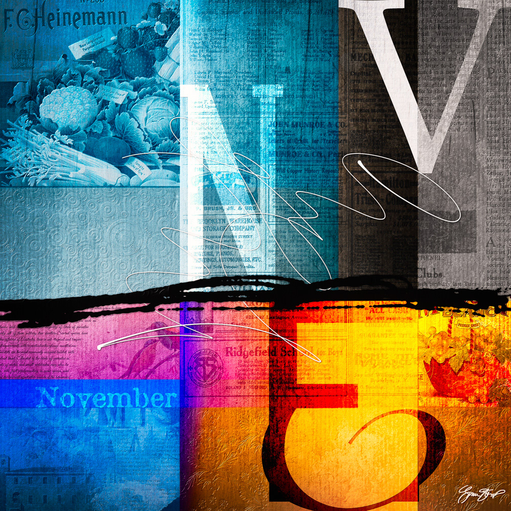 Mixed media Collage Art by Gina Startup