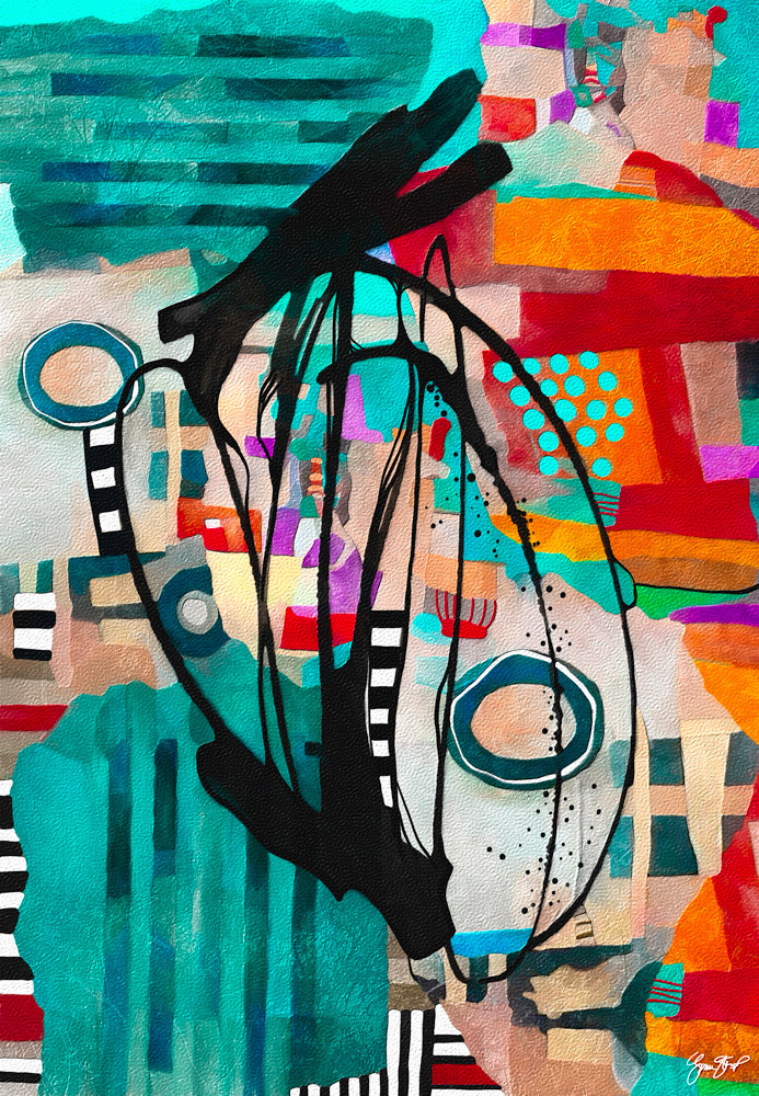 Mixed media Abstract art by Gina Startup