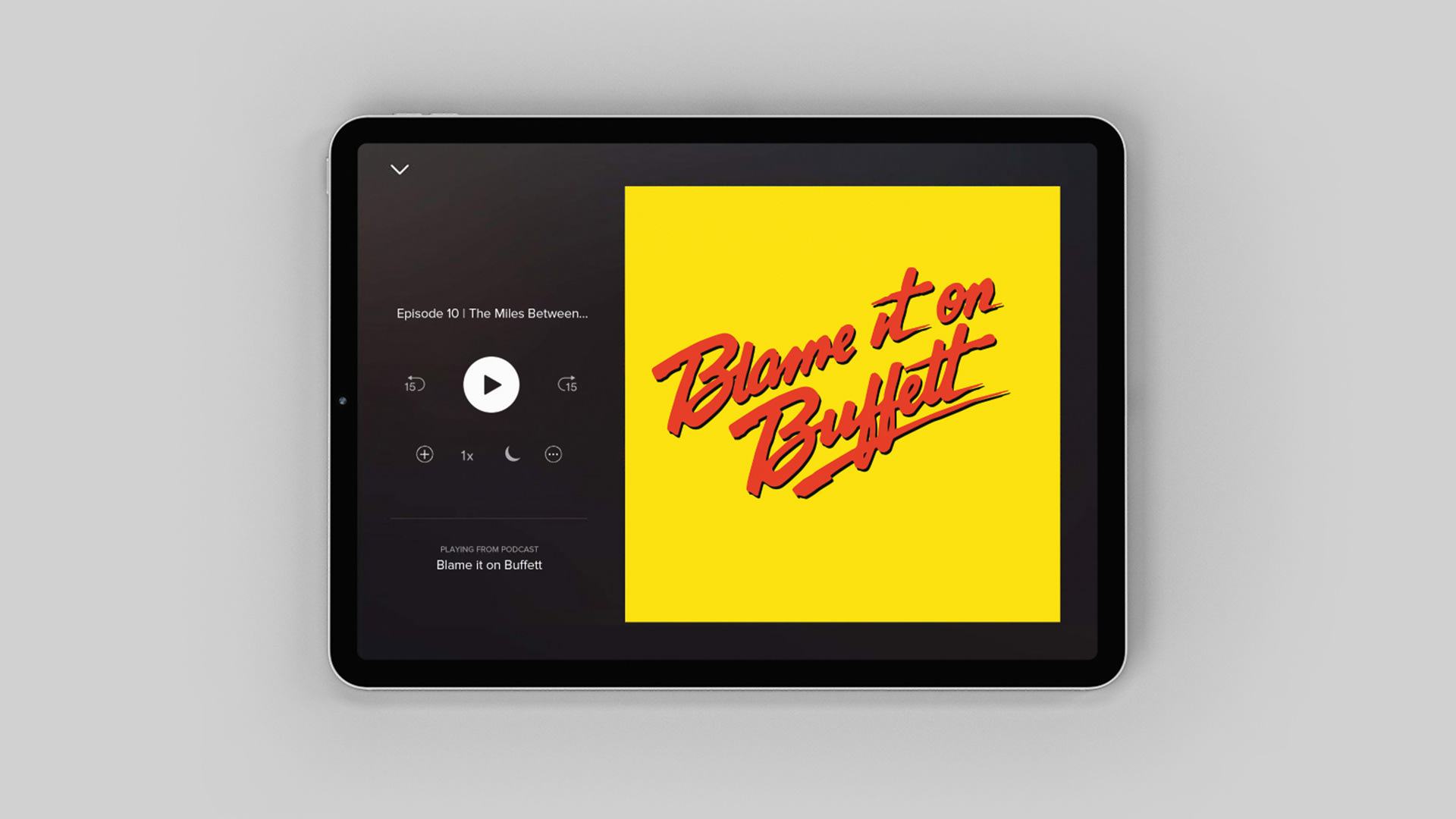 Tucson podcast cover image design for "Blame it on Buffett"