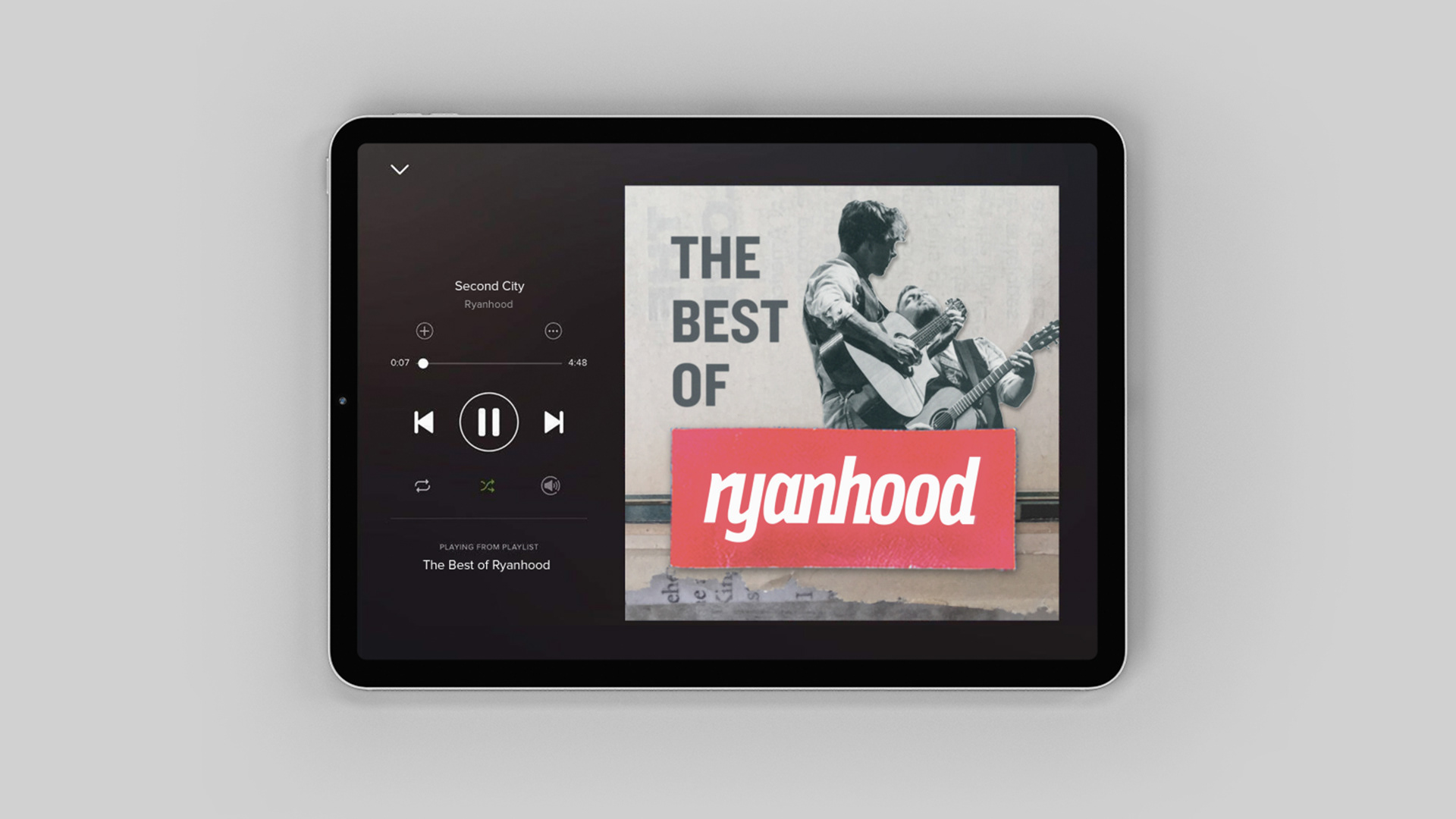 Tucson Spotify playlist cover image design for "The Best of Ryanhood"