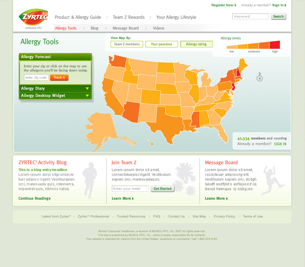 Jason lin Zyrtec Allergy Forecast