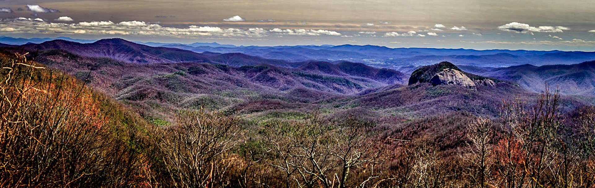 Panorama of Looking Glass Rock