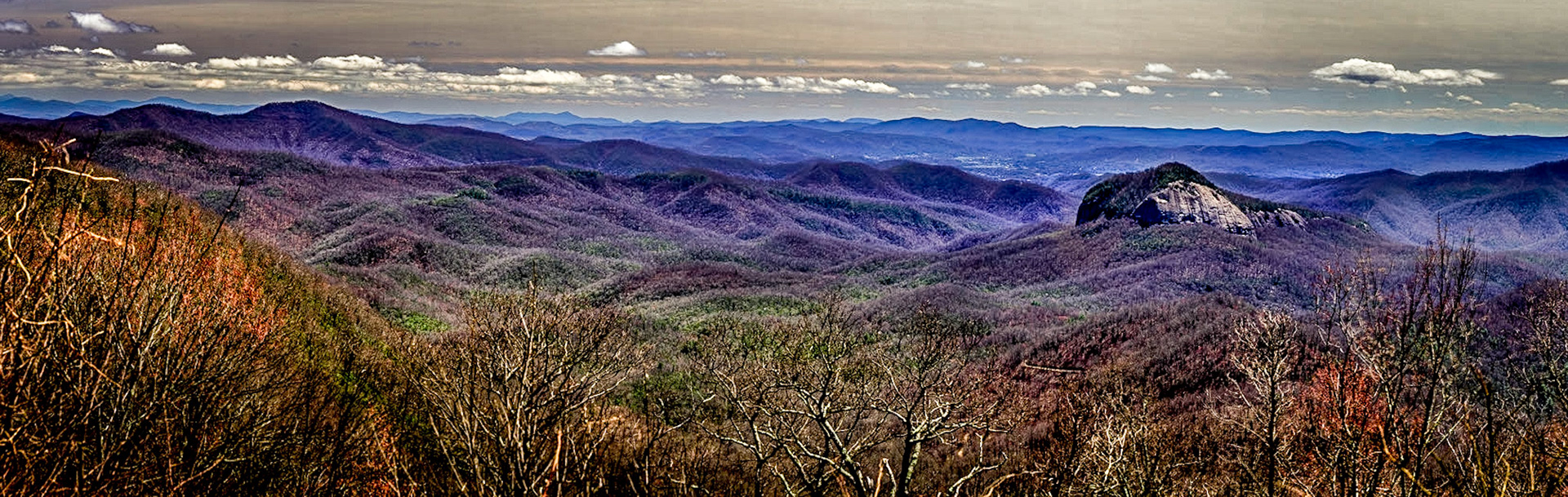 Panorama of Looking Glass Rock
