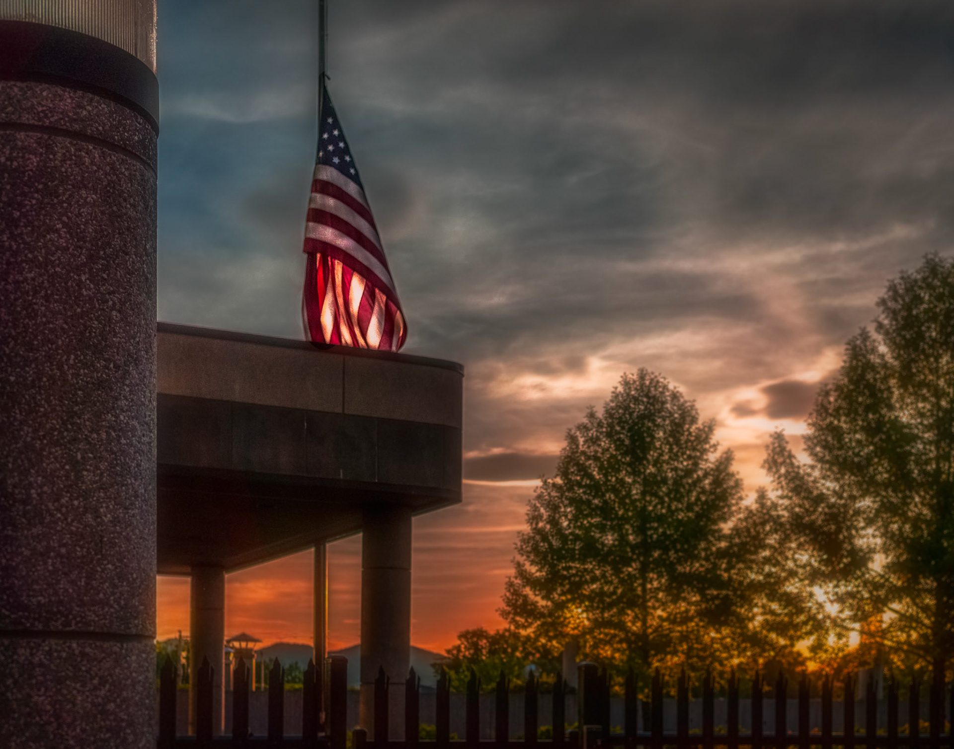 Asheville at Twilihght on Memorial Day Weekend