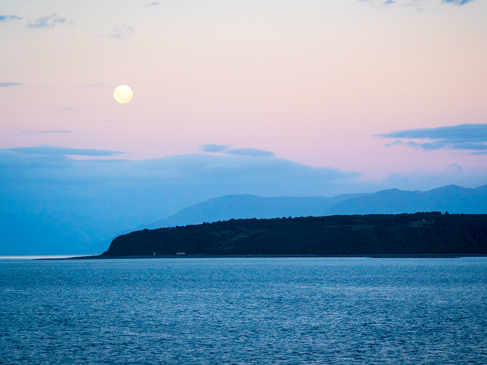 Supermoon over Chile