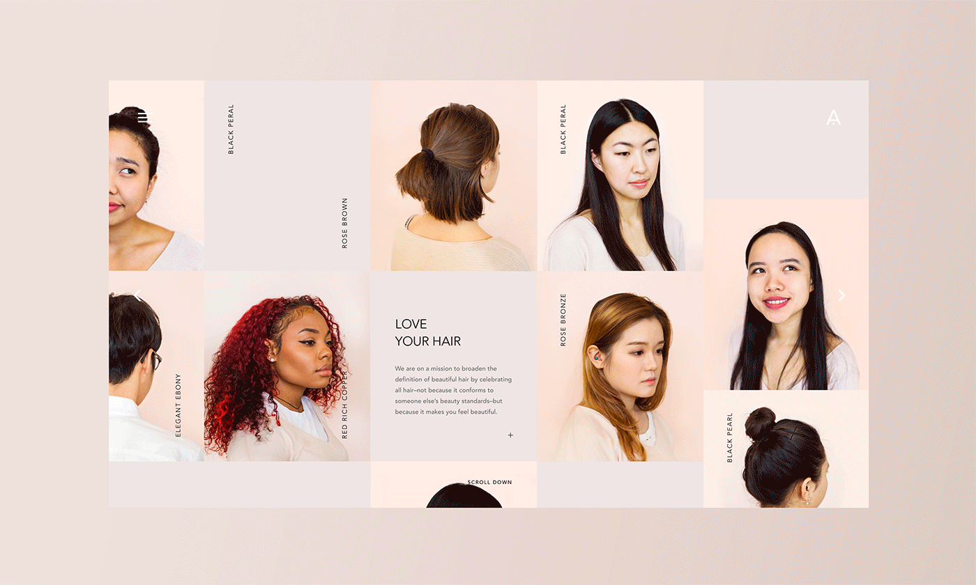Aveda International landing page