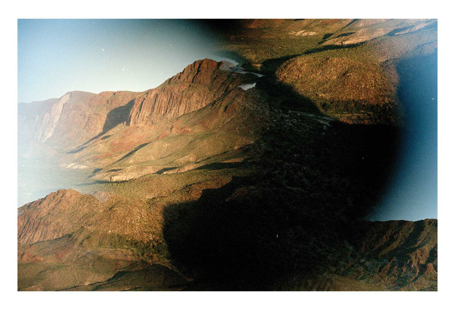 Photographie double exposition de paysages au Parc National Big Bend au Texas