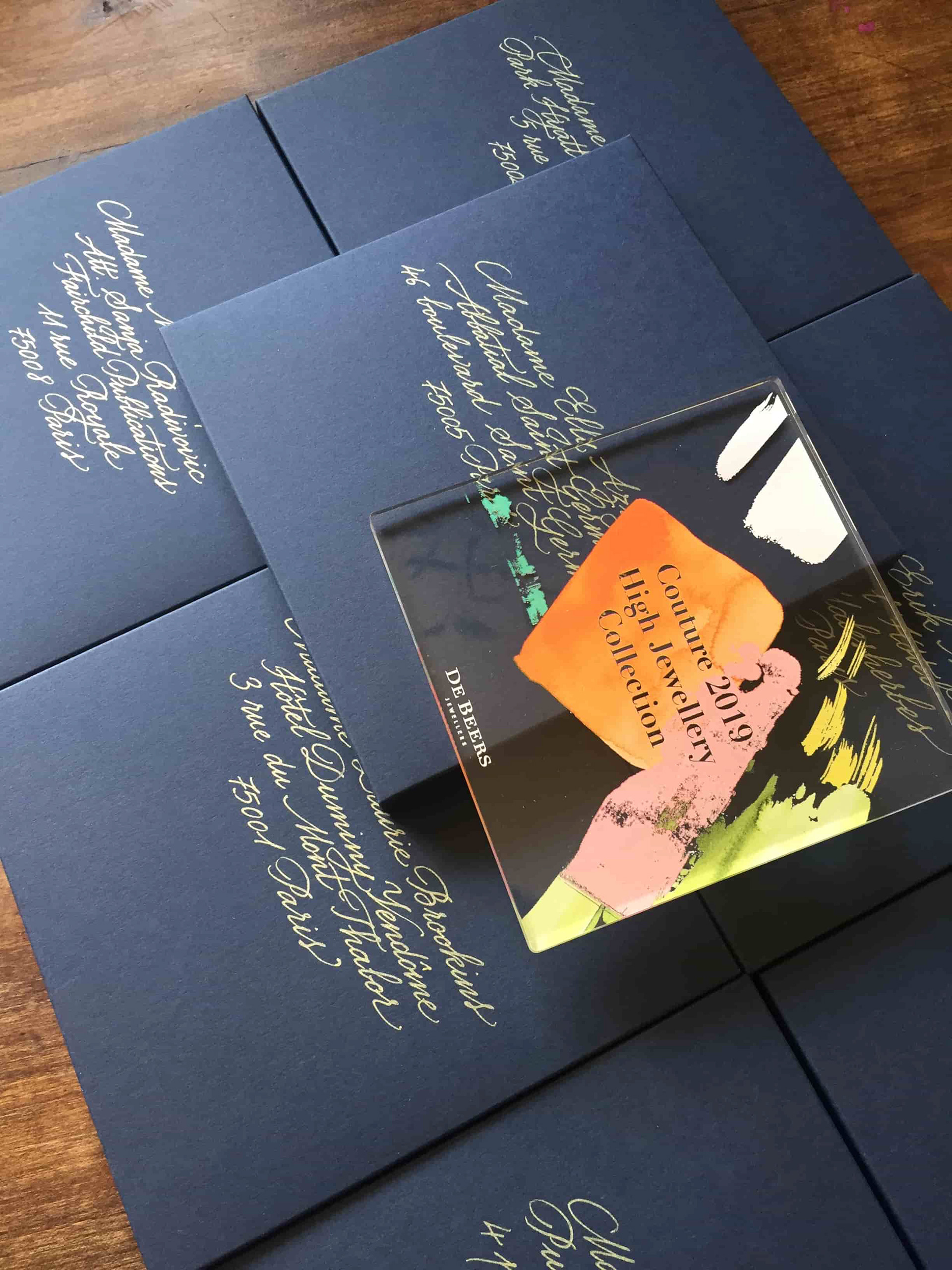 calligraphies anglaises sur enveloppes pour de beers