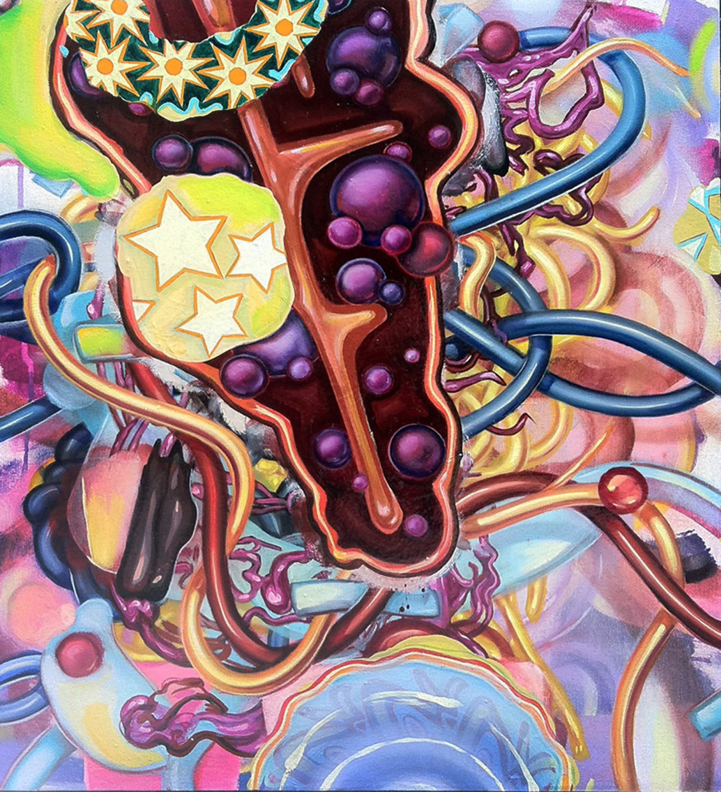 Nerve Bundle of Joy, 2009, 22"x25"oil on canvas